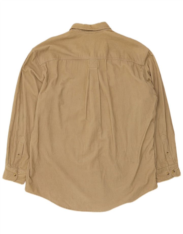 Camisa masculina de veludo Timberland médio bege algodão