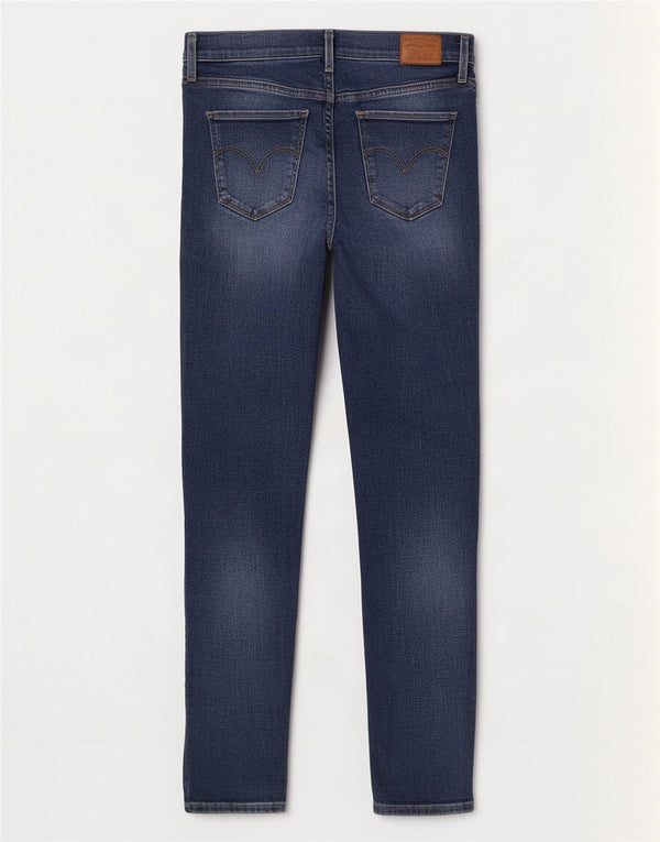 Calça jeans feminina Levi's 720 High Rise Super Skinny W28 L30 azul marinho algodão