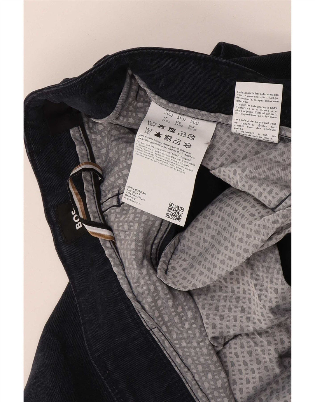 Hugo Boss Masculino Slim Jeans W31 L32 Azul Marinho Lyocell