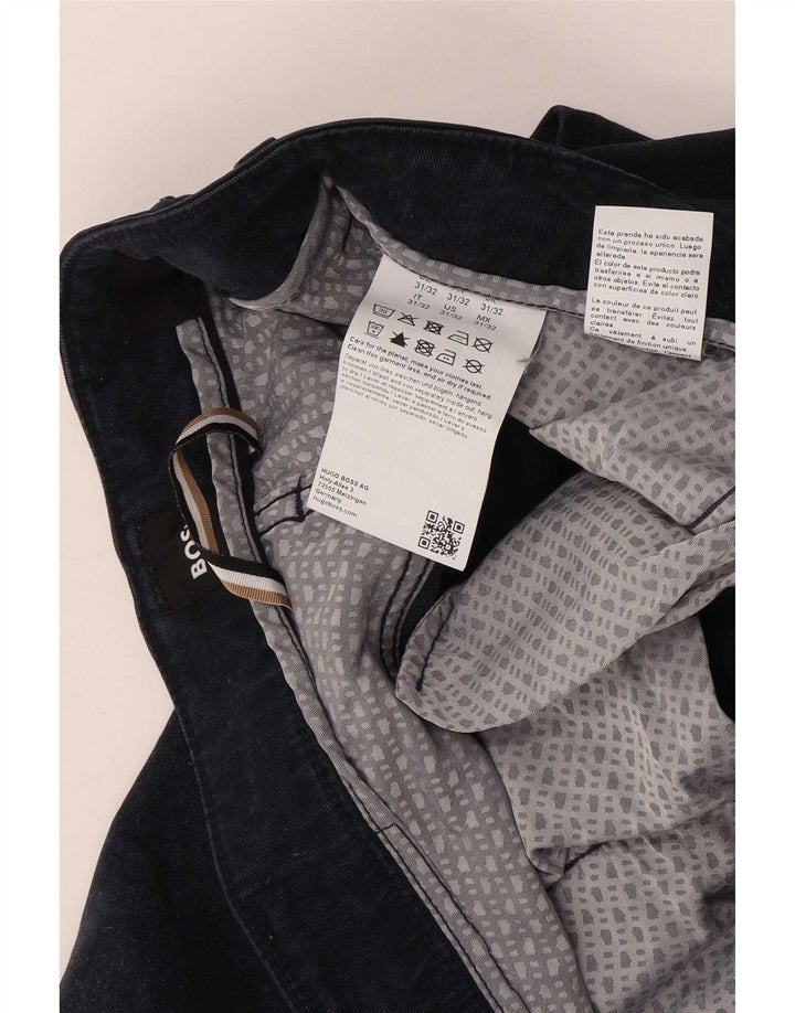 Hugo Boss Masculino Slim Jeans W31 L32 Azul Marinho Lyocell