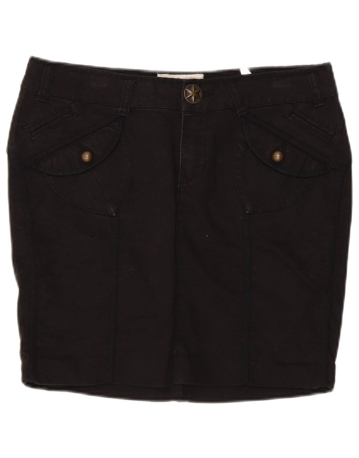 Mini saia feminina Guess W28 algodão preto médio
