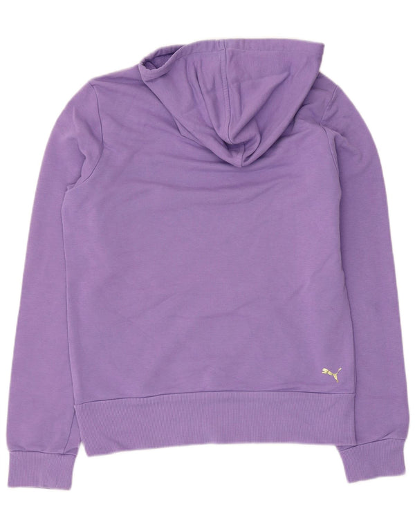 PUMA Womens Hoodie Jumper UK 12 Médio Roxo
