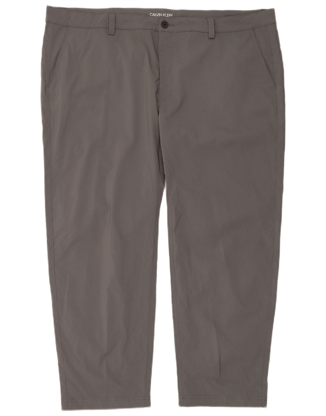 Calça Chino Calvin Klein Masculina Golf Straight W46 L29 Cinza Poliéster