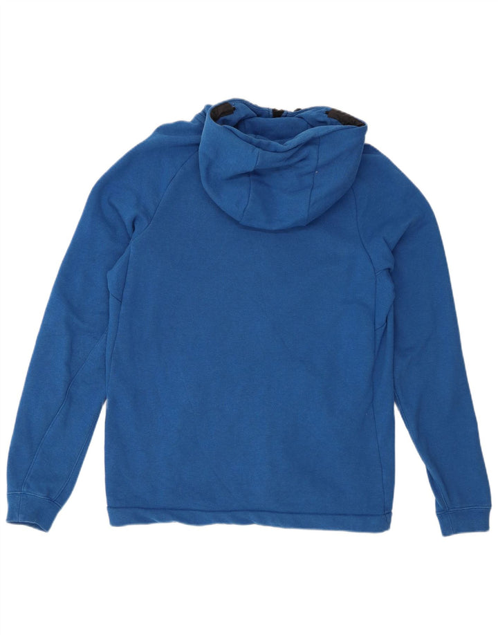 Suéter masculino NIKE com capuz e zíper azul médio algodão