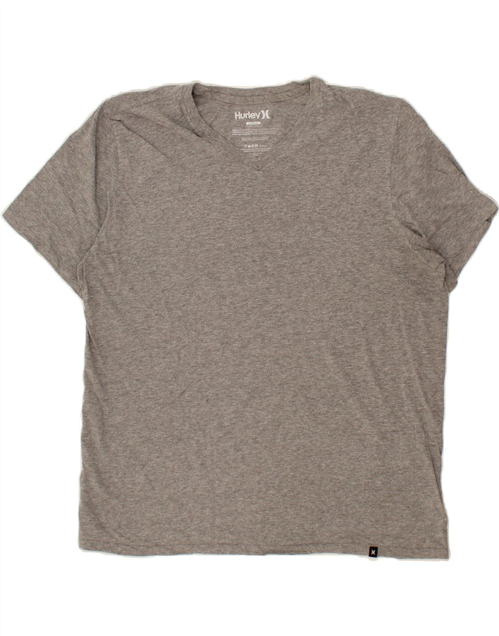 HURLEY Mens T-Shirt Top XL Grey Cotton Vintage Hurley and Second-Hand Hurley from Messina Hembry 