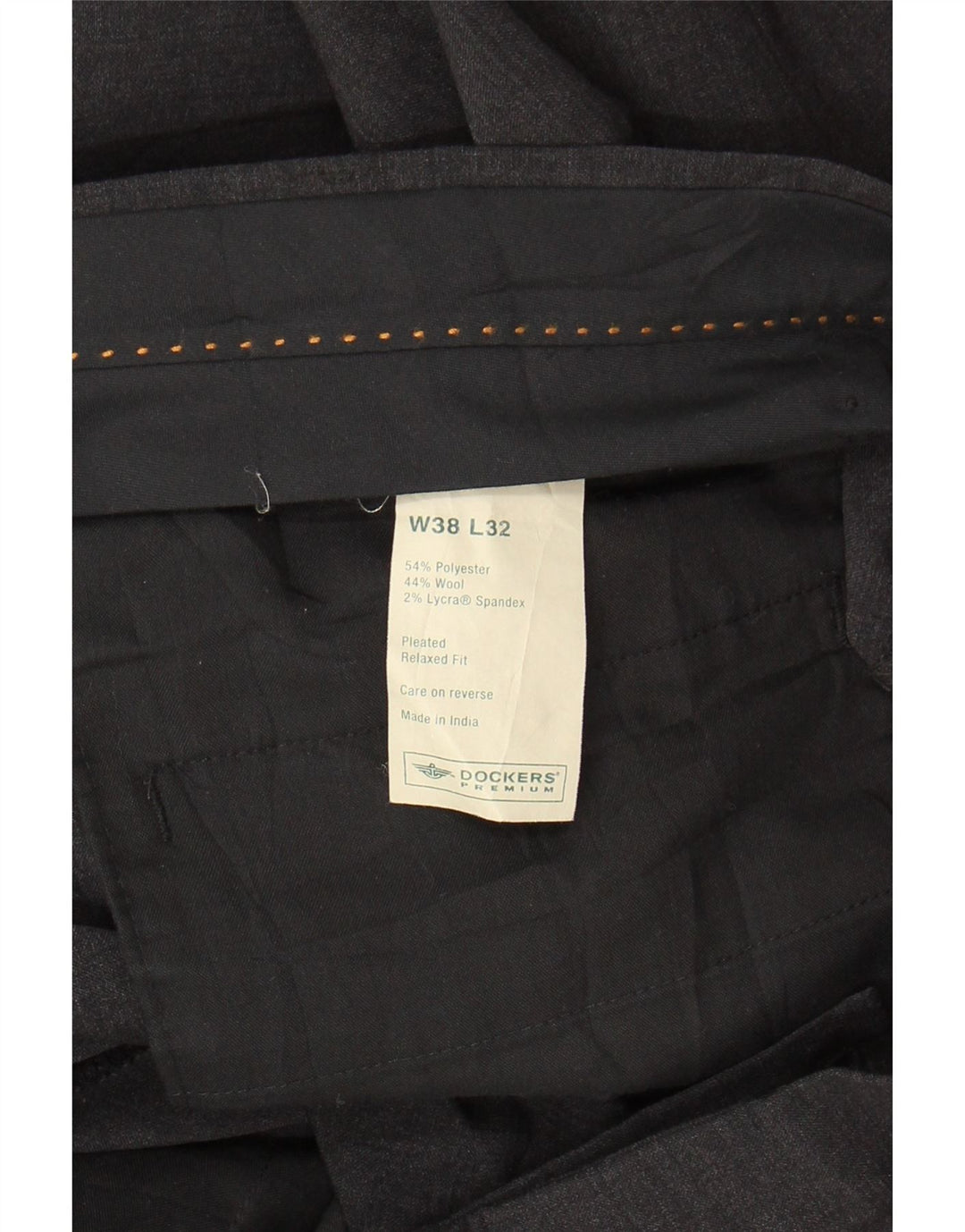 Calça masculina DOCKERS Pegged Suit W38 L32 poliéster cinza