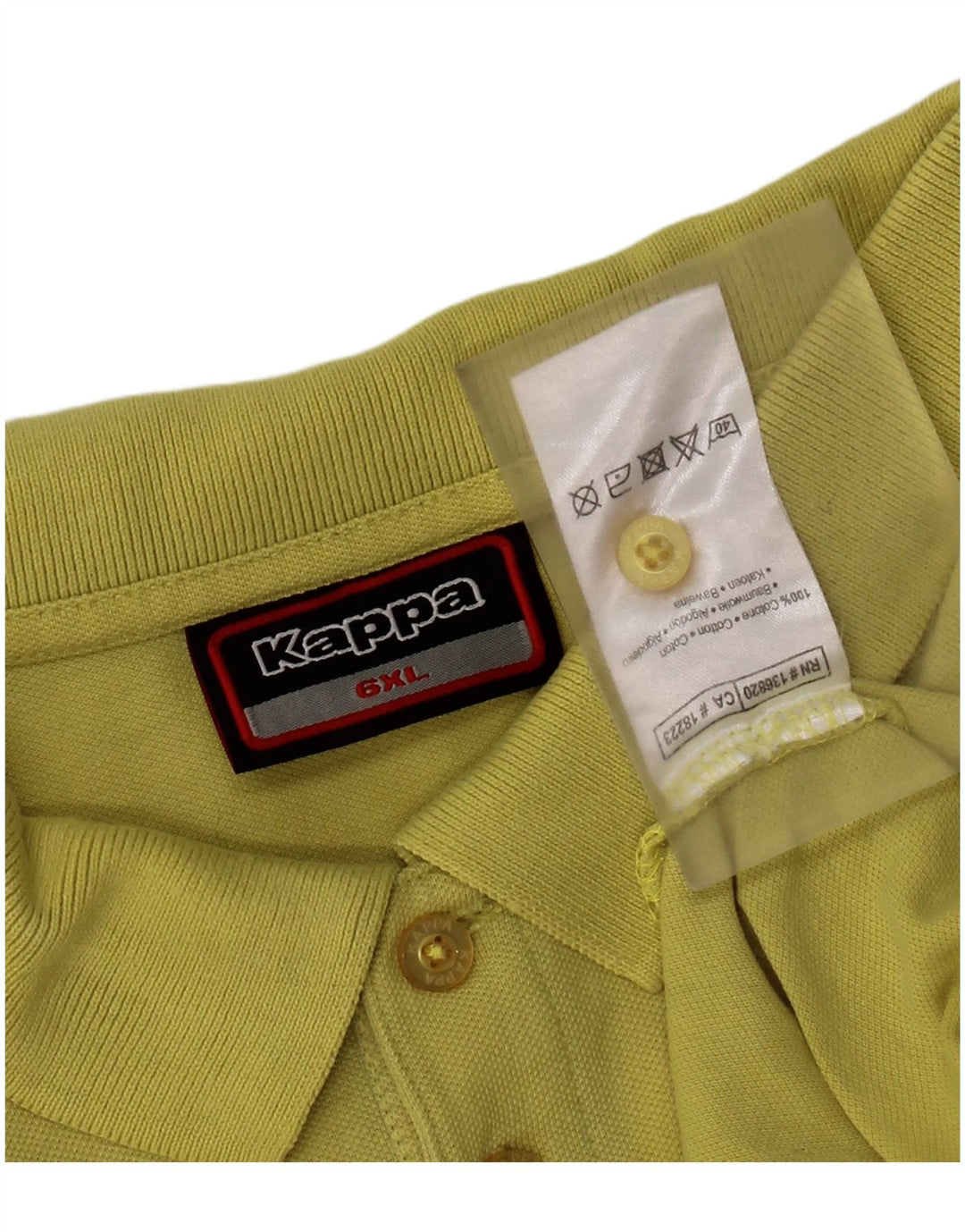 Camisa polo masculina KAPPA 6XL algodão amarelo
