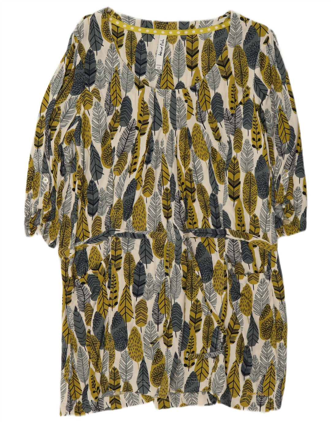 Vestido feminino estranho com padrão abstrato e mudança UK 12 médio multicolorido
