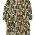 Vestido feminino estranho com padrão abstrato e mudança UK 12 médio multicolorido