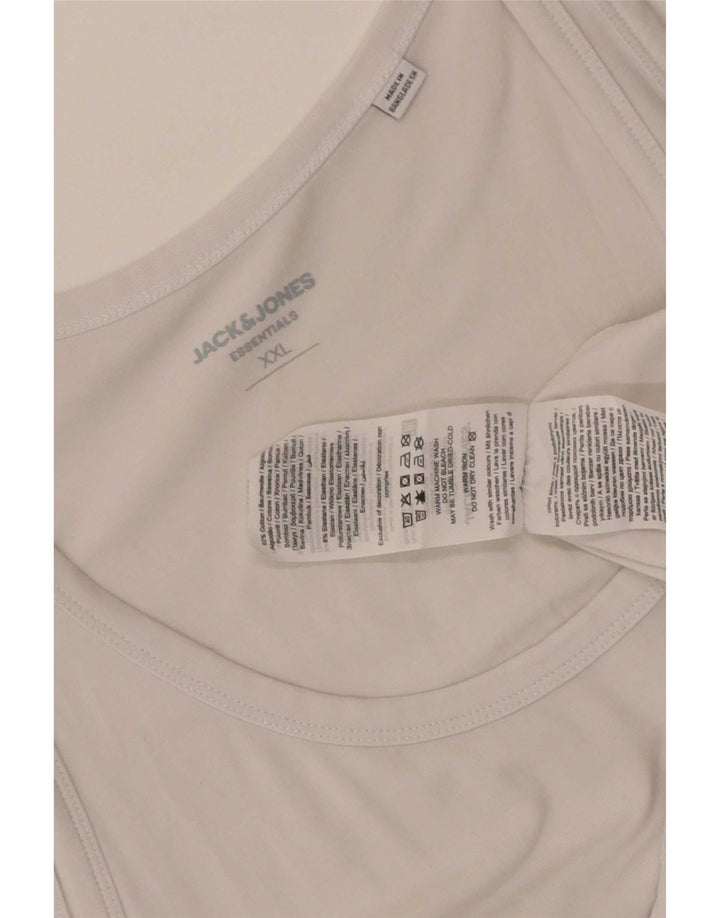 Colete masculino Jack & Jones Top 2XL de algodão branco