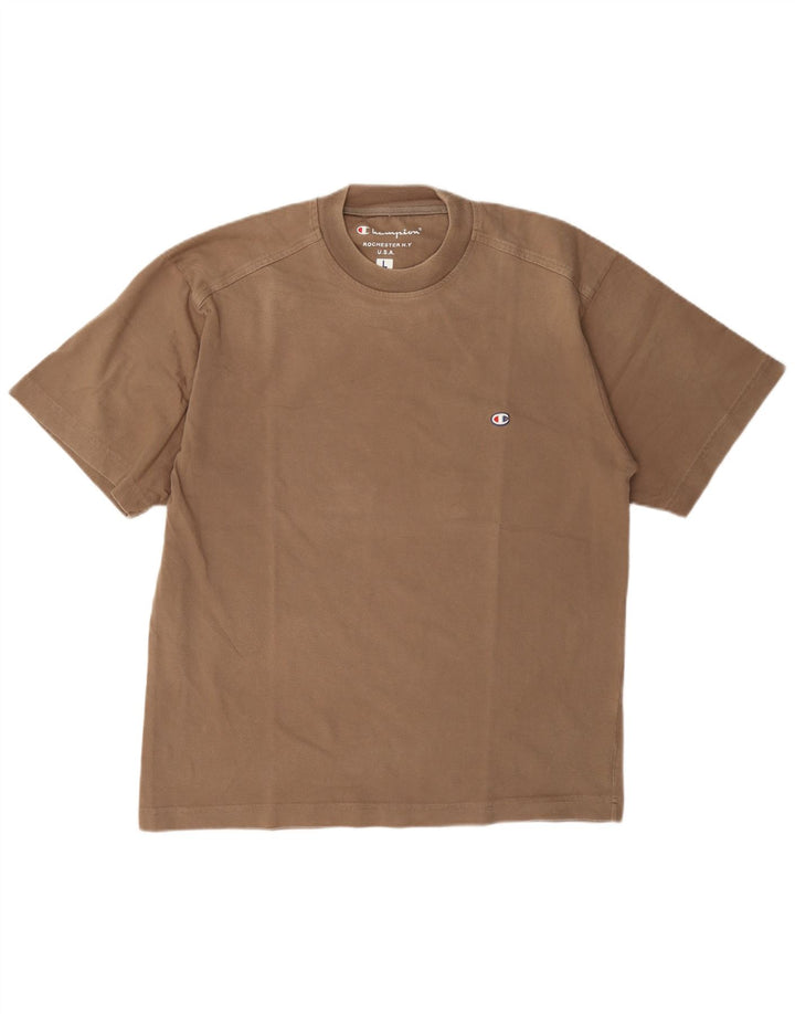 Camiseta masculina Champion grande algodão marrom