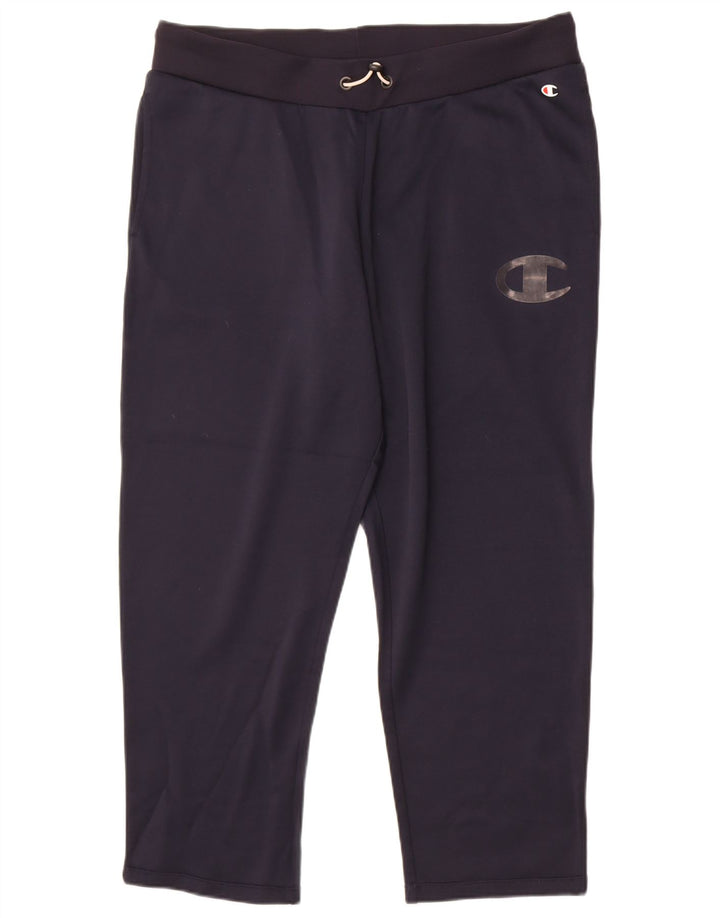 Calça de treino masculina Champion 2XL poliéster azul marinho
