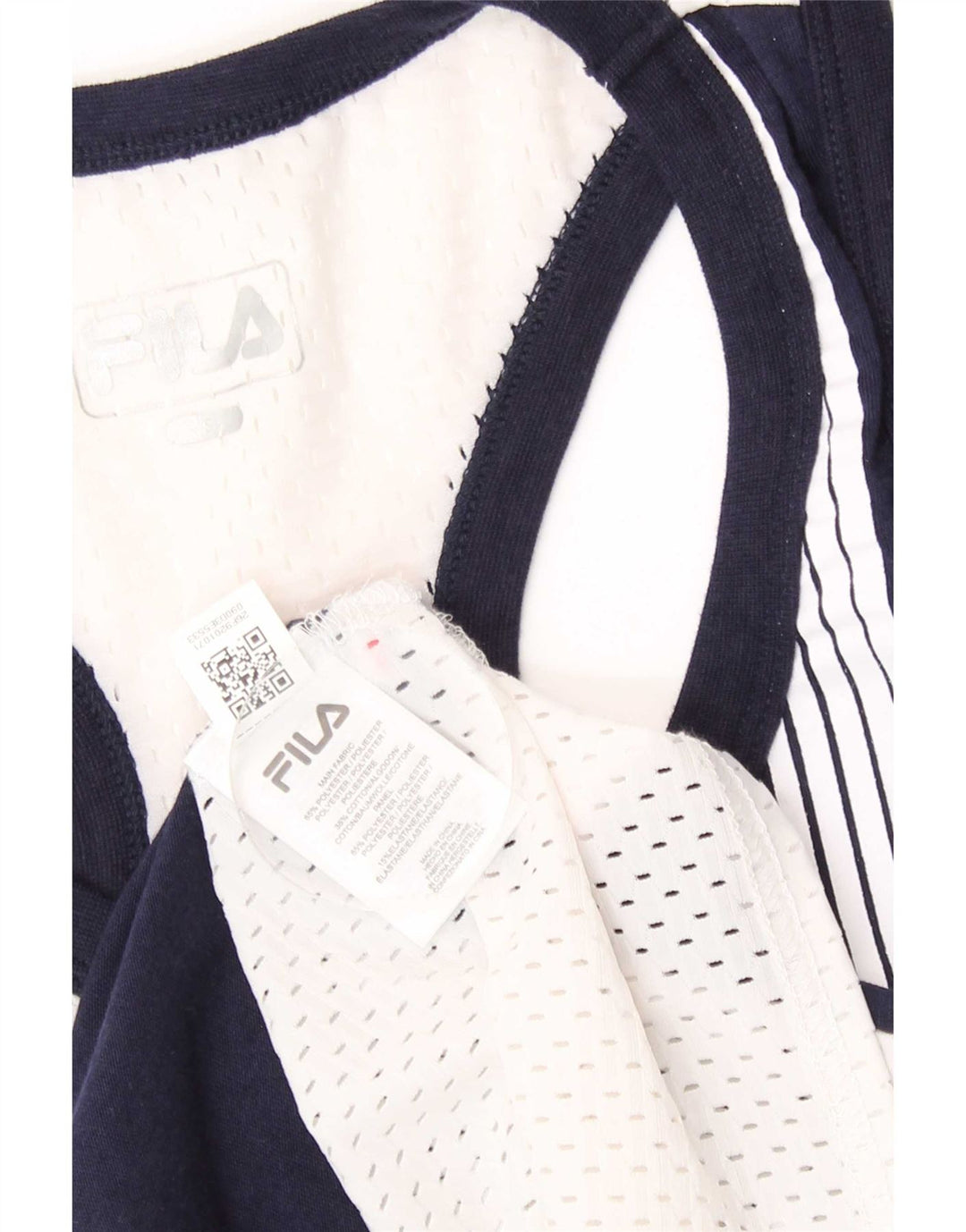Fila Mens Graphic Vest Top Pequeno Poliéster Colorblock Branco Branco