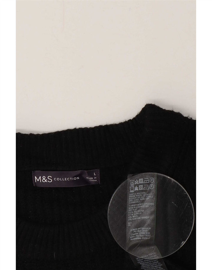 Marks & Spencer Womens Vest Tank Top UK 16 Grande Poliéster Preto