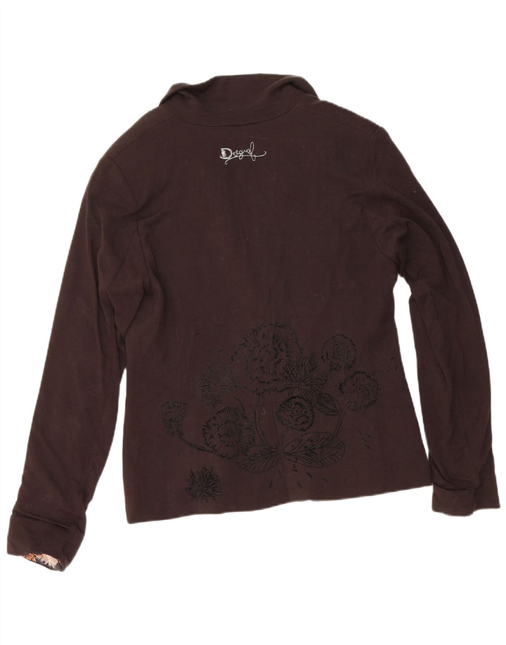 Jaqueta Blazer Feminina Desigual com 1 Botão EU 40 Médio Preto Floral