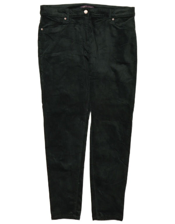 Calça casual justa feminina Marks & Spencer Reino Unido 14 grande W32 L29 verde