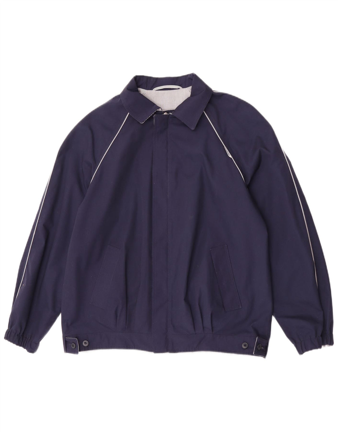 Jaqueta bomber reversível feminina vintage EU 38 poliéster azul marinho médio