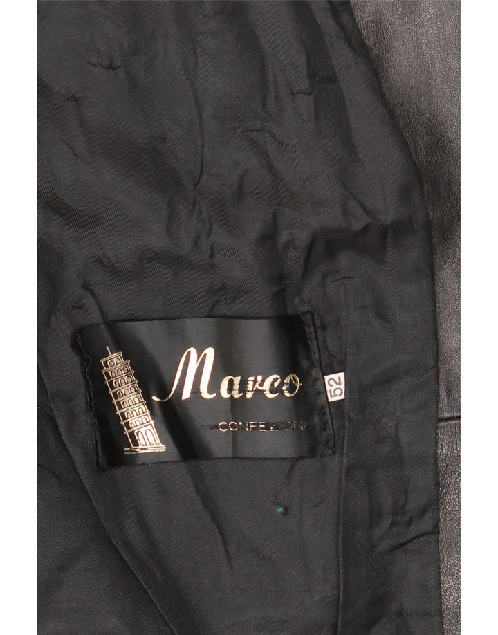 Jaqueta blazer feminina vintage com 3 botões IT 52 2XL preta