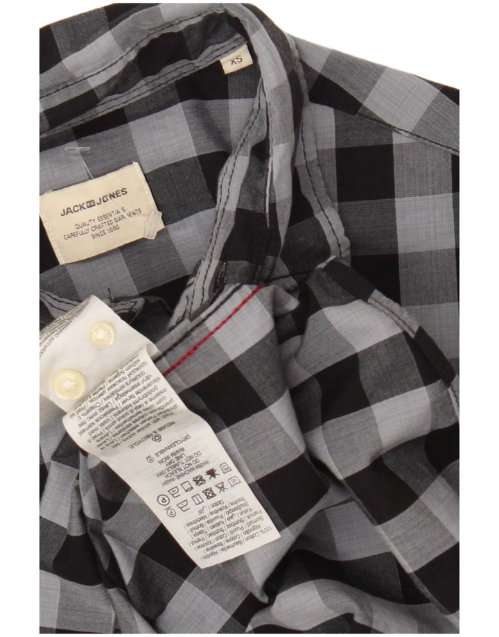 Camisa masculina Jack & Jones XS cinza algodão guingão