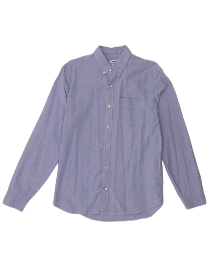 Camisa masculina Gap Standard Fit algodão azul médio