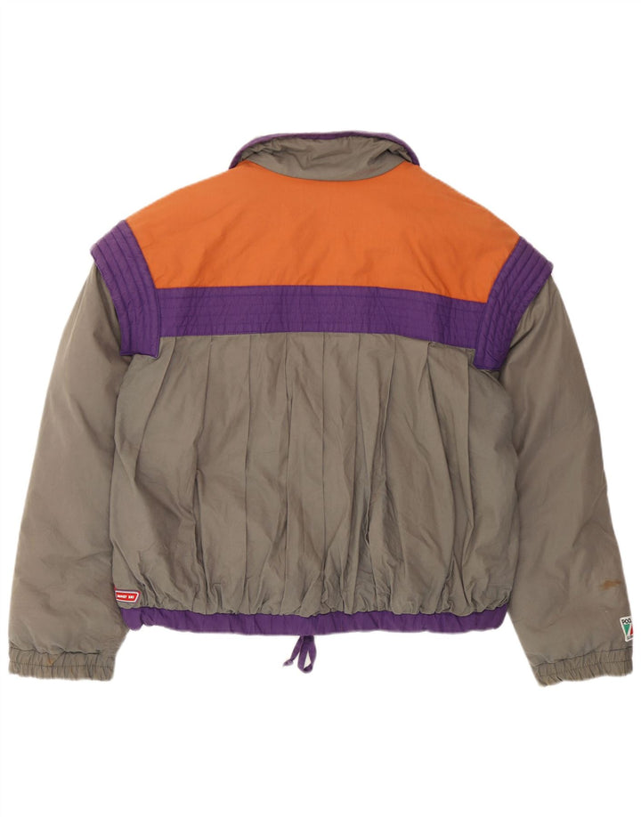 Jaqueta de esqui feminina Colmar IT 44 cinza médio colorblock algodão retrô