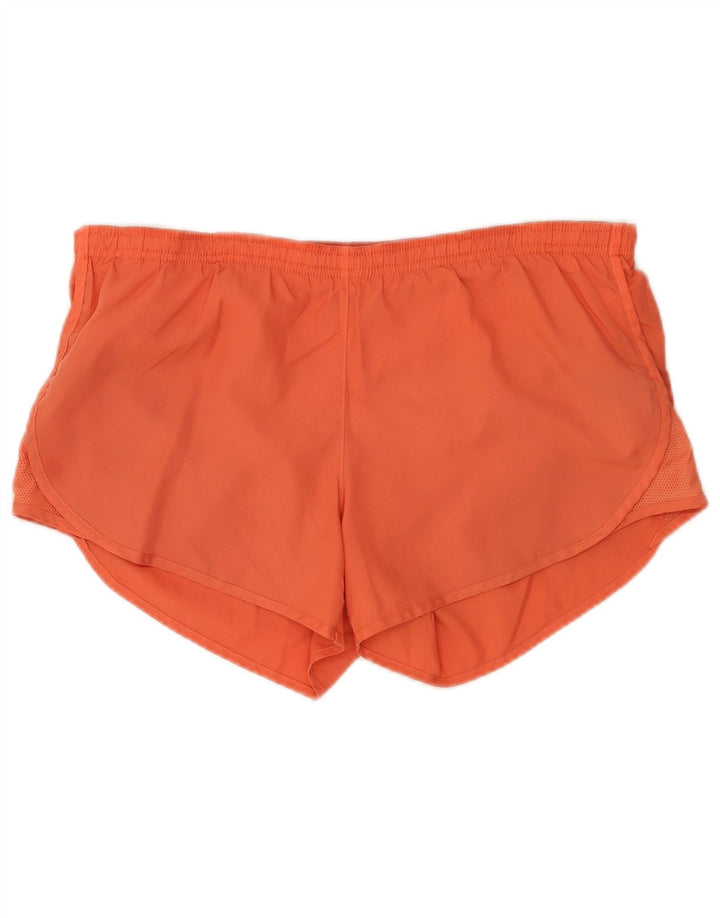 Nike Womens Dri Fit Sport Shorts UK 14 Médio Laranja Poliéster