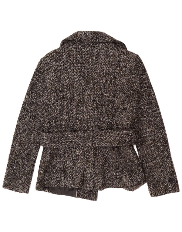 Jaqueta blazer feminina Zara com 3 botões Reino Unido 10 pequena cinza