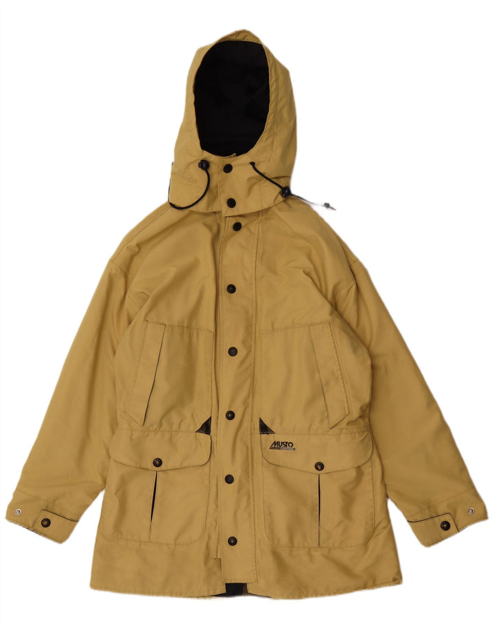 Jaqueta Parka masculina com capuz Musto Reino Unido 40 poliéster amarelo grande