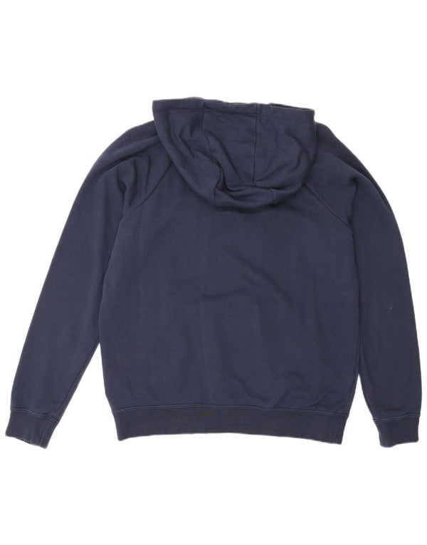 NIKE Mens Hoodie Jumper Pequeno Algodão Azul Marinho