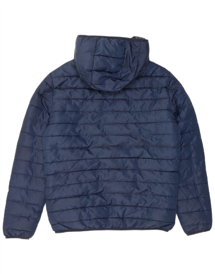 Jaqueta masculina acolchoada com capuz JACK & JONES Reino Unido 38 poliéster azul marinho médio