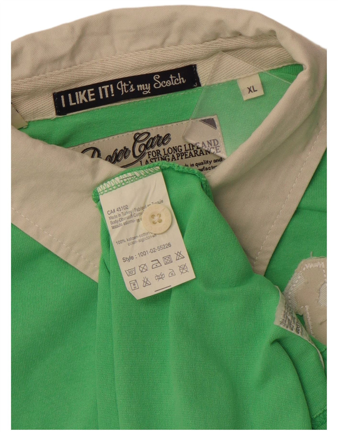 SCOTCH & SODA Camisa polo masculina gráfica de rugby XL algodão verde