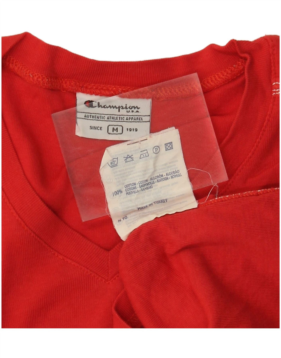 Camiseta feminina CHAMPION UK 12 algodão vermelho médio