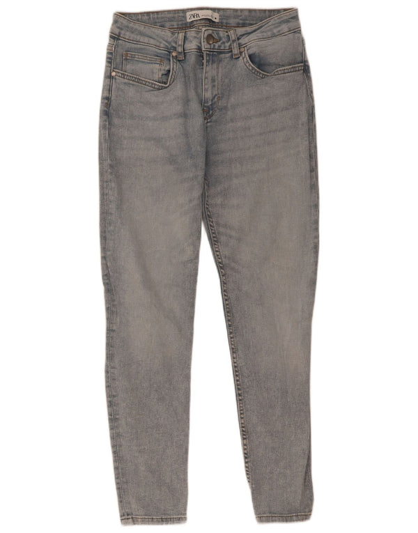 Zara Jeans Skinny Feminino UE 38 Pequeno W28 L28 Azul Algodão