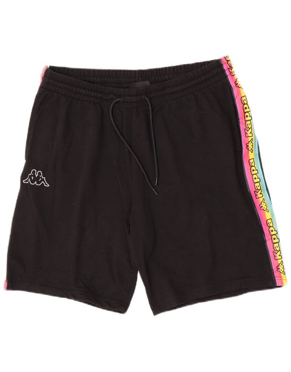 Shorts esportivos gráficos masculinos Kappa XL preto colorblock