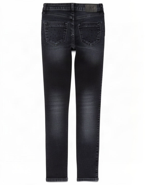 Zara Jeans skinny feminino EU 36 XS W26 L28 azul marinho algodão manchado