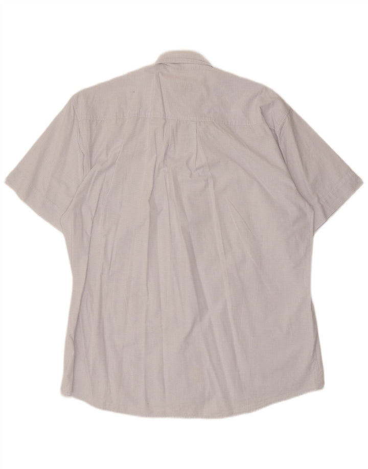 Camisa masculina de manga curta Camel Active risca de giz azul médio