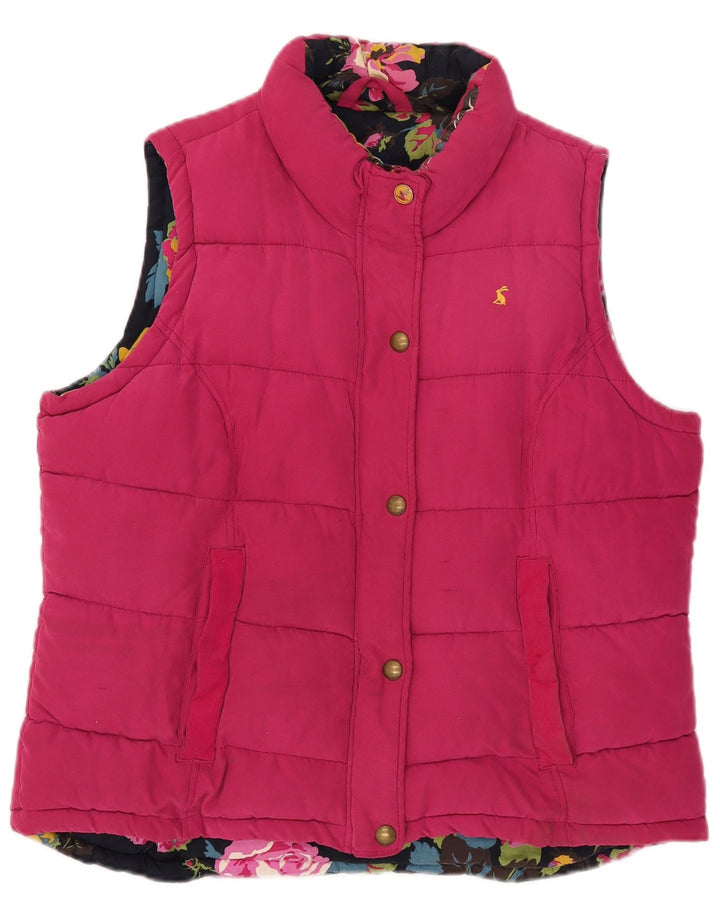 Colete acolchoado feminino Joules UK 14 grande rosa