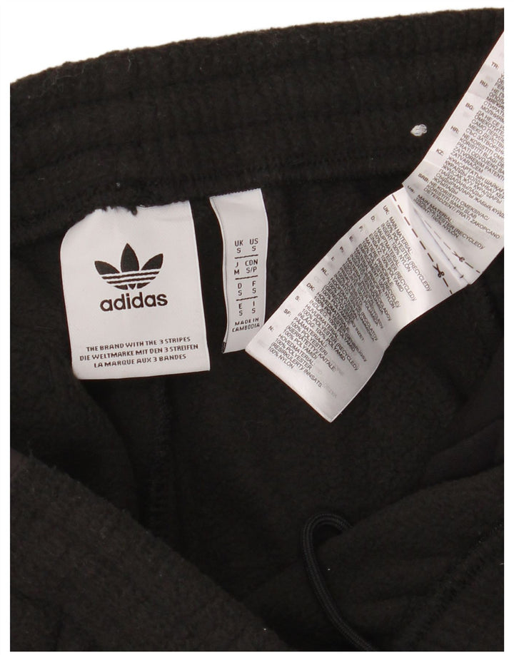 ADIDAS Mens Fleece Tracksuit Calças Joggers Pequeno Poliéster Preto