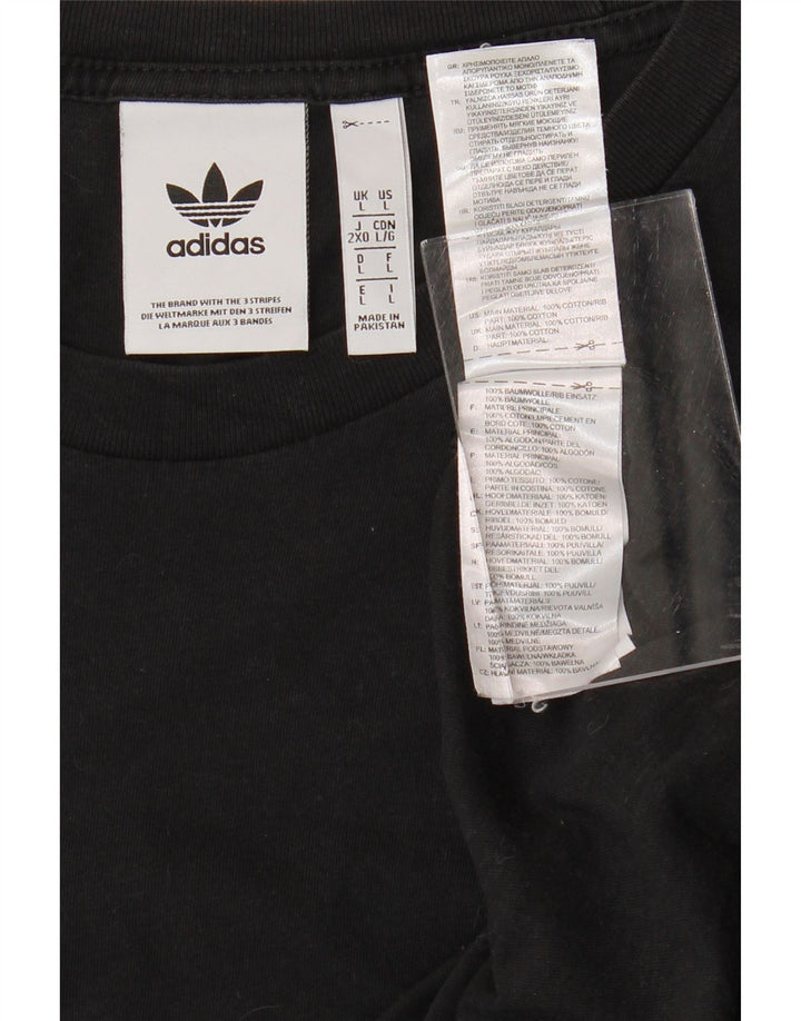 Camiseta masculina Adidas grande algodão preto