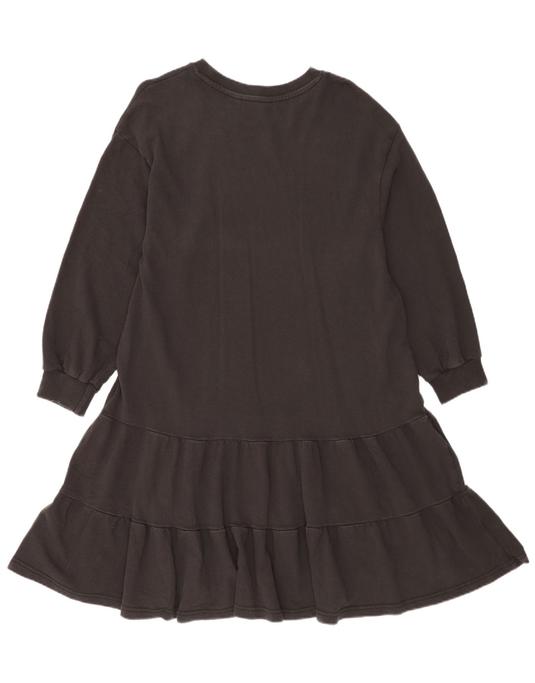 Vestido feminino grande em camadas da French Connection Reino Unido 10 algodão preto pequeno
