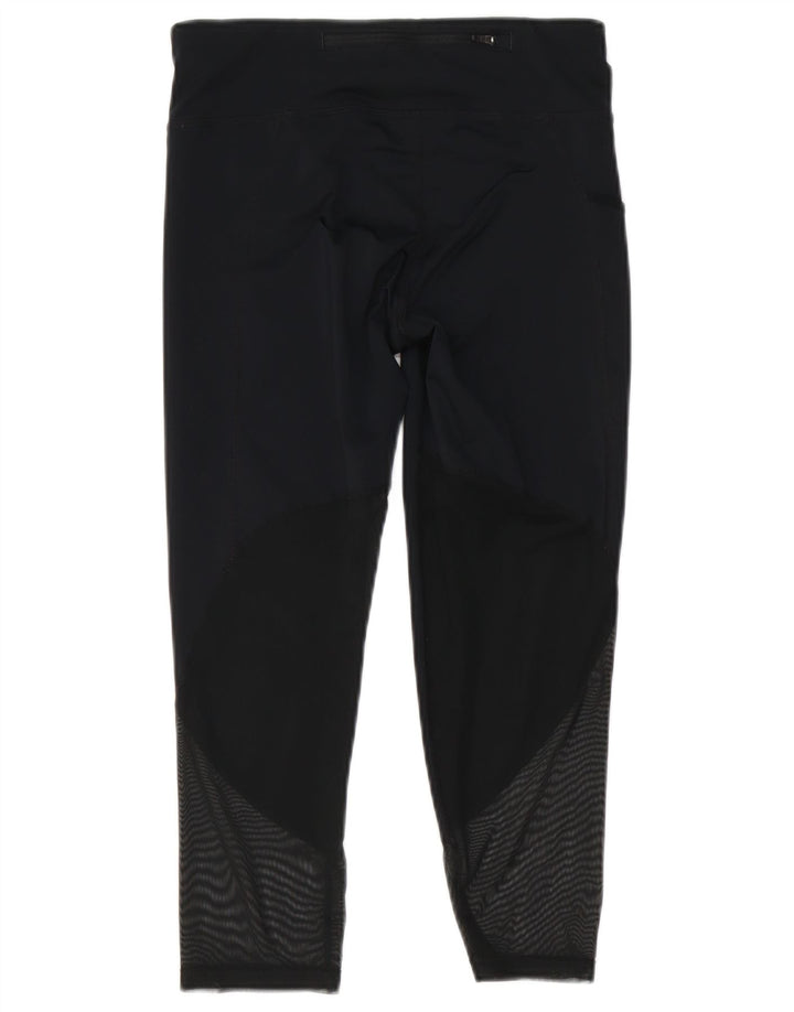 Leggings Nike Womens Dri Fit UK 8 Pequeno Poliéster Geométrico Preto