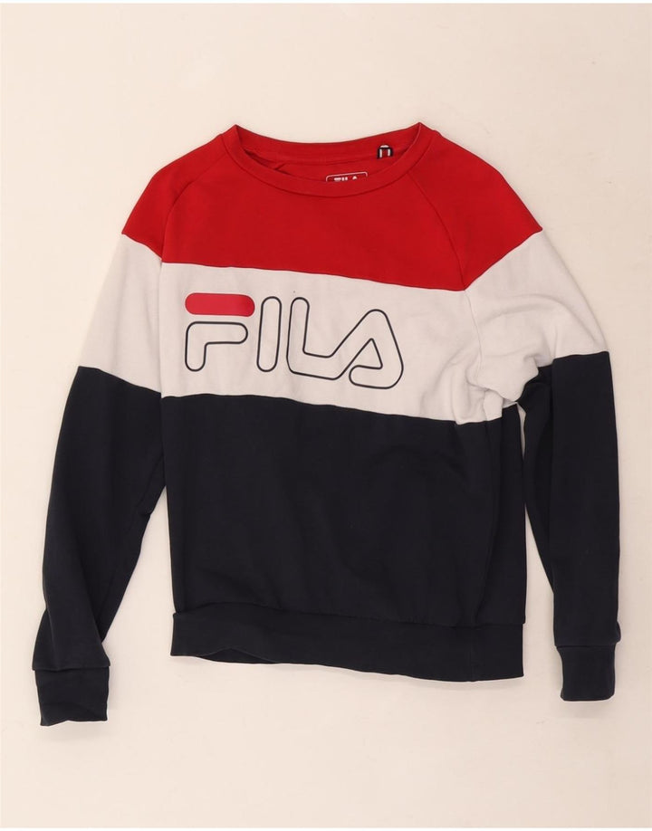 Fila moletom feminino oversized jumper UK 6 XS multicolorido colorblock