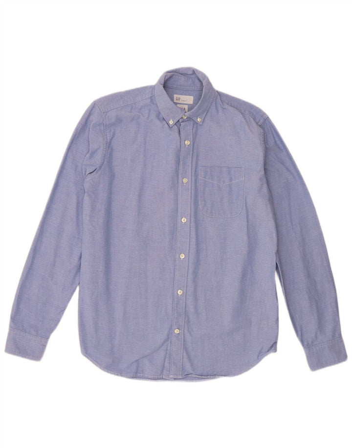 Camisa masculina Gap Standard Fit pequena azul algodão