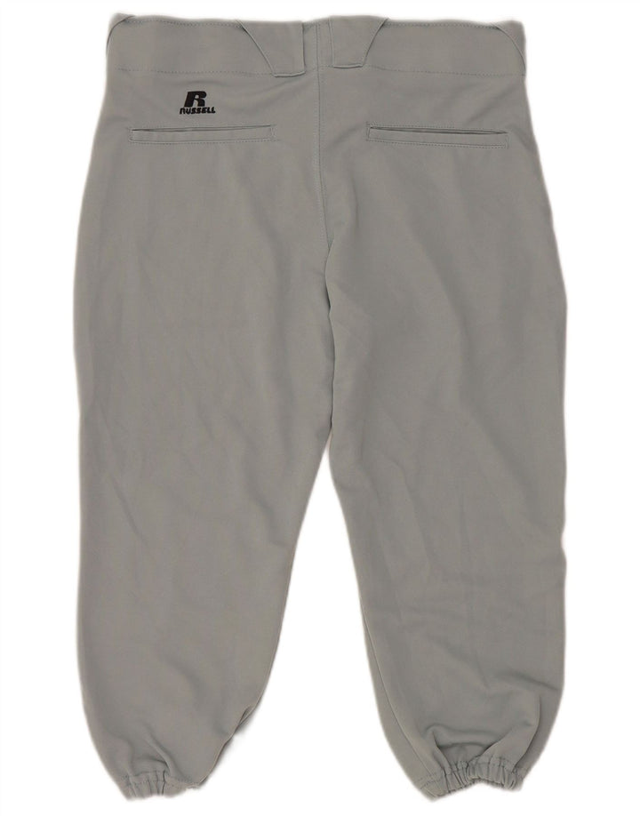 RUSSELL ATLÉTICO Mens Joggers Calça Capri Médio W32 L19 Poliéster Cinza