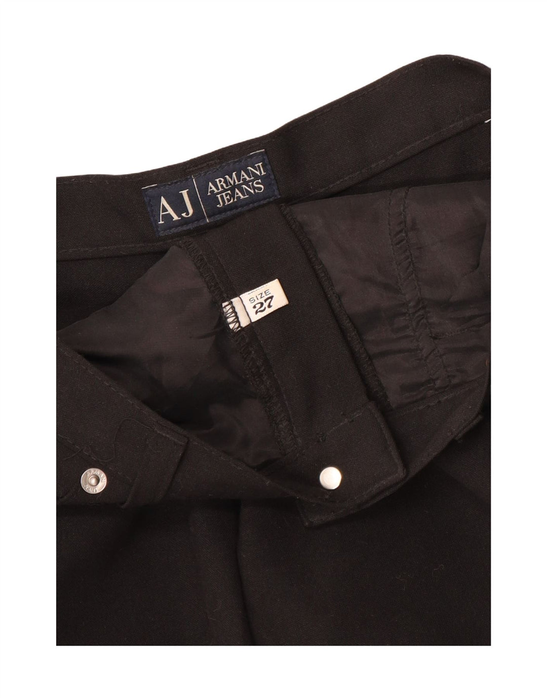 Calça feminina reta casual Armani W27 L27 preta