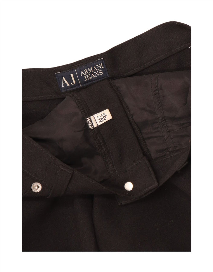 Calça feminina reta casual Armani W27 L27 preta