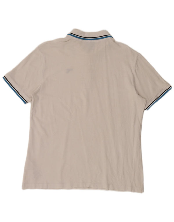 Camisa polo masculina Diadora grande algodão branco