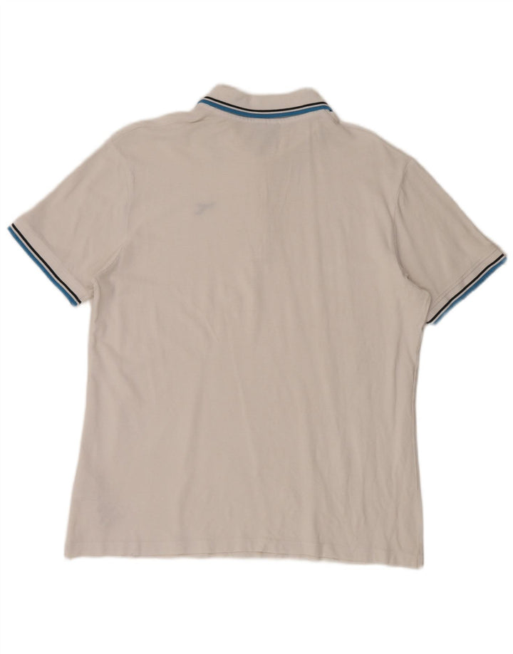 Camisa polo masculina Diadora grande algodão branco