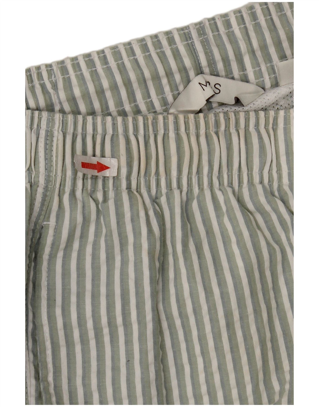 Shorts de natação masculino Marks & Spencer Regular Fit grande listrado verde