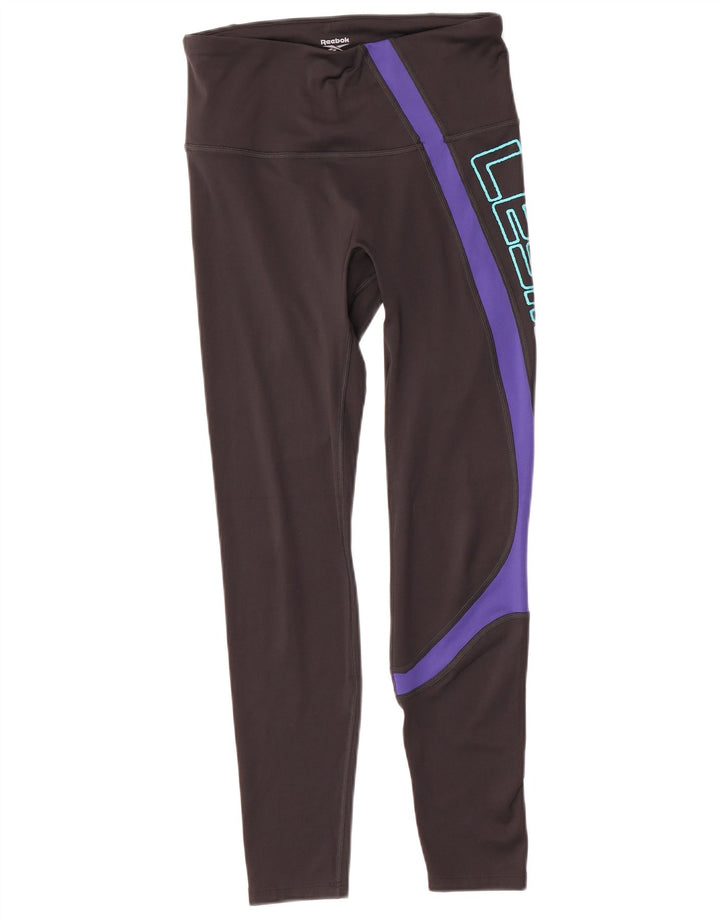 Leggings Reebok Feminino UK 12/14 Médio Preto Colorblock